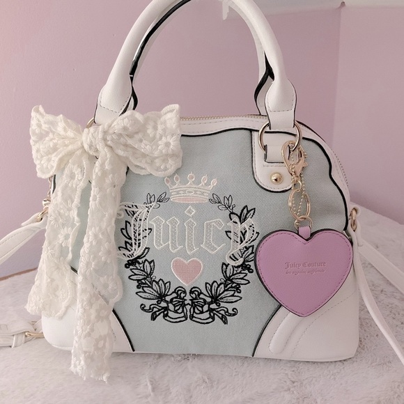 Juicy Couture blue jean denim satchel - Picture 1 of 10